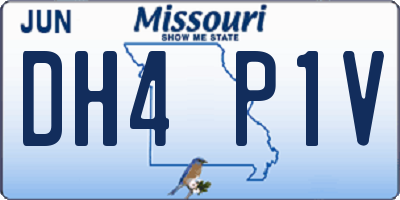 MO license plate DH4P1V