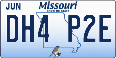 MO license plate DH4P2E