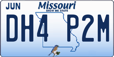 MO license plate DH4P2M