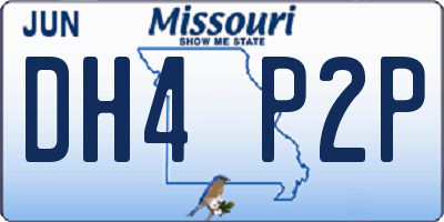 MO license plate DH4P2P