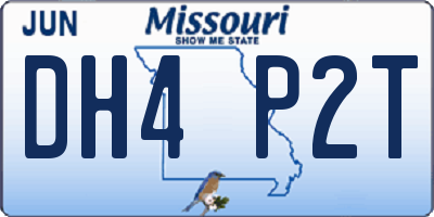 MO license plate DH4P2T