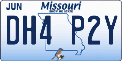 MO license plate DH4P2Y