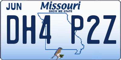MO license plate DH4P2Z