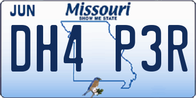 MO license plate DH4P3R