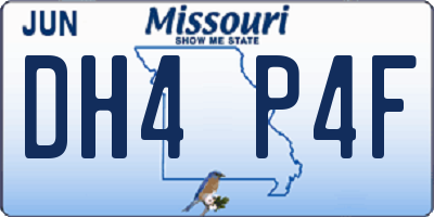 MO license plate DH4P4F