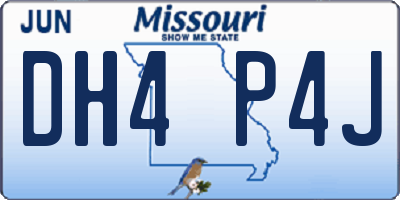 MO license plate DH4P4J