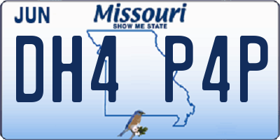 MO license plate DH4P4P