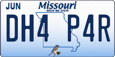 MO license plate DH4P4R