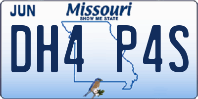 MO license plate DH4P4S