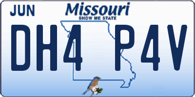 MO license plate DH4P4V
