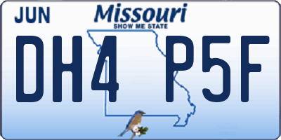 MO license plate DH4P5F