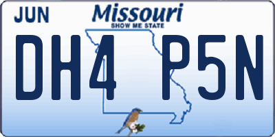MO license plate DH4P5N