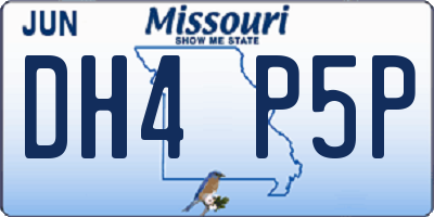 MO license plate DH4P5P