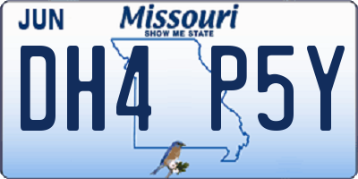 MO license plate DH4P5Y