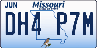 MO license plate DH4P7M