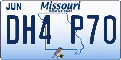 MO license plate DH4P7O
