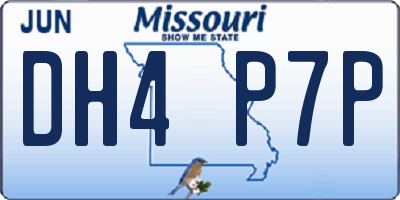 MO license plate DH4P7P
