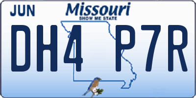 MO license plate DH4P7R