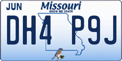 MO license plate DH4P9J