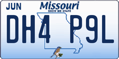 MO license plate DH4P9L