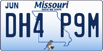 MO license plate DH4P9M