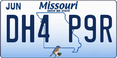 MO license plate DH4P9R