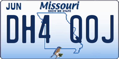 MO license plate DH4Q0J