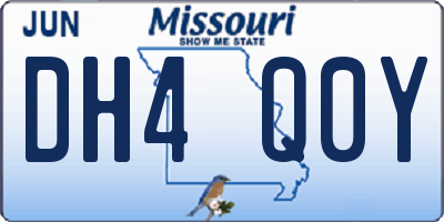 MO license plate DH4Q0Y
