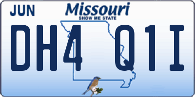 MO license plate DH4Q1I