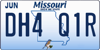 MO license plate DH4Q1R
