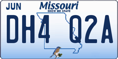MO license plate DH4Q2A