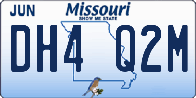 MO license plate DH4Q2M
