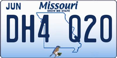 MO license plate DH4Q2O
