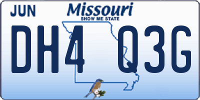 MO license plate DH4Q3G