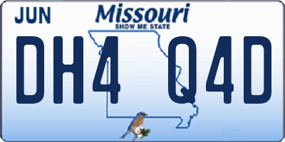 MO license plate DH4Q4D