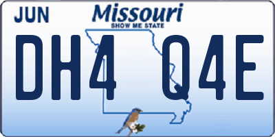 MO license plate DH4Q4E