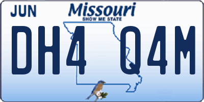 MO license plate DH4Q4M