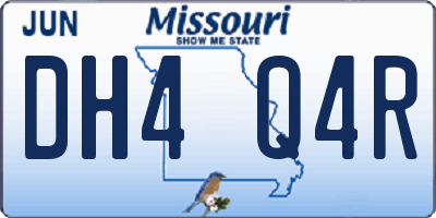 MO license plate DH4Q4R