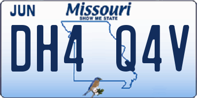 MO license plate DH4Q4V
