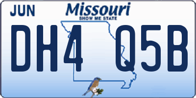 MO license plate DH4Q5B