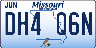 MO license plate DH4Q6N