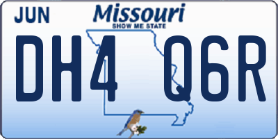 MO license plate DH4Q6R