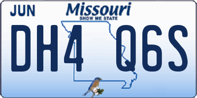 MO license plate DH4Q6S
