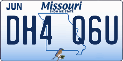 MO license plate DH4Q6U