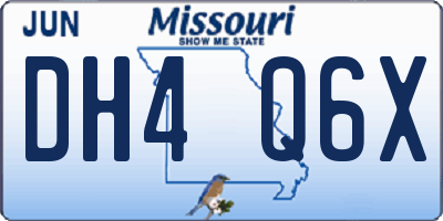 MO license plate DH4Q6X