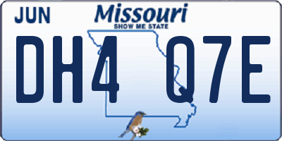 MO license plate DH4Q7E