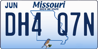 MO license plate DH4Q7N