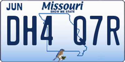 MO license plate DH4Q7R