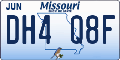 MO license plate DH4Q8F
