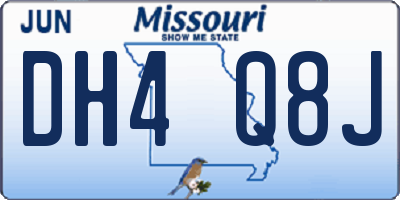 MO license plate DH4Q8J